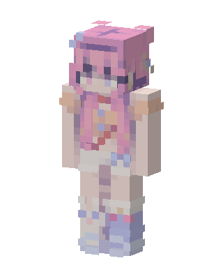 Pastel Bunny Girl skin, 3D preview