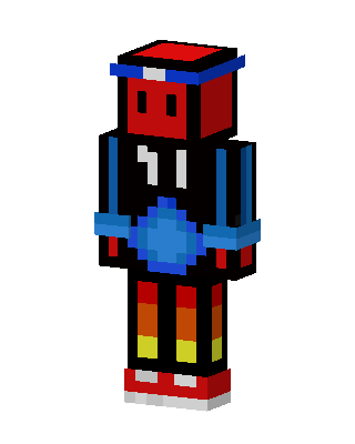 Red Blob Hoodie skin, 3D preview