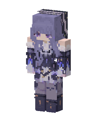 Gray Anime Girl Minecraft anime skin