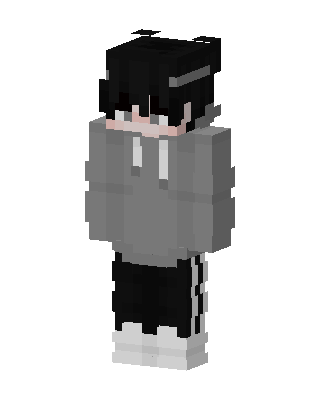 Gray Hoodie Boy Minecraft skin