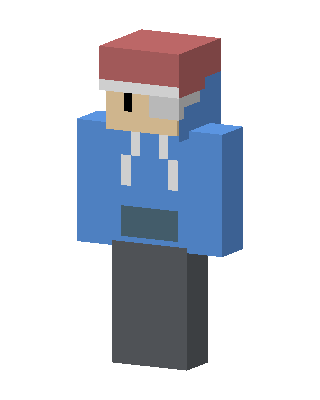 Santa Hat Hoodie skin, 3D preview