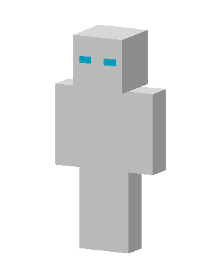 White Cyan Eyes skin, 3D preview