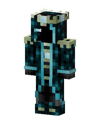 Sculk Warden Mage skin, 3D preview