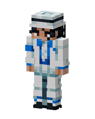 White Suit Fedora skin, 3D preview