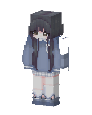 Blue Hoodie Girl Minecraft skin