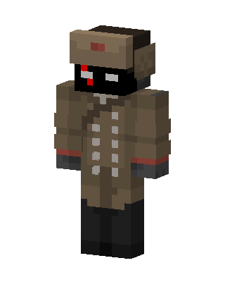 Brown Masked Villain Boy skin, 3D preview