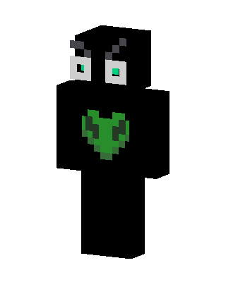 Green Alien Heart skin, 3D preview