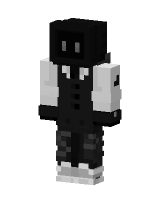 Black Masked Villain Boy skin, 3D preview
