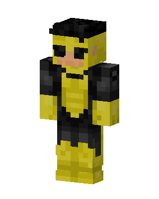 Yellow Armored Hero skin, 3D preview
