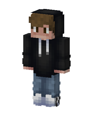 Black Hoodie Boy Minecraft skin