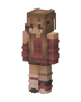 Cozy Rose Girl skin, 3D preview