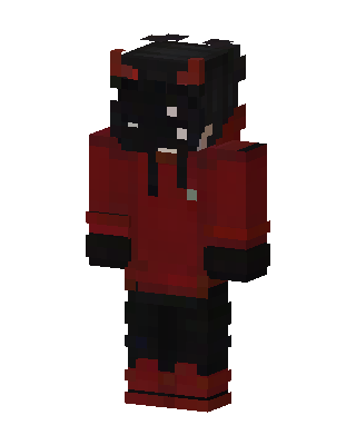 Red Hoodie Boy skin, 3D preview