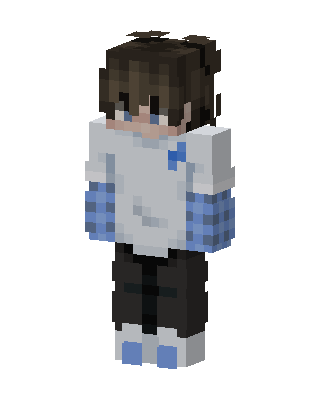 Plaid Sleeve Hoodie skin, 3D preview