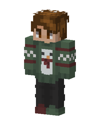 Snowman Sweater skin, 3D preview