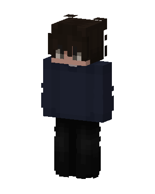 Navy Hoodie Boy skin, 3D preview