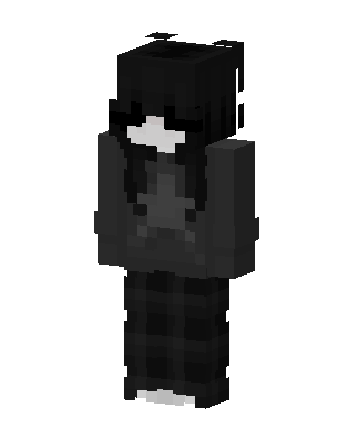 Shadow Hoodie Girl skin, 3D preview