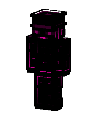 Magenta Enderman skin, 3D preview