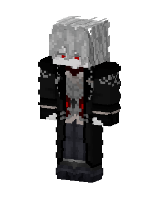 Black Anime Boy skin, 3D preview