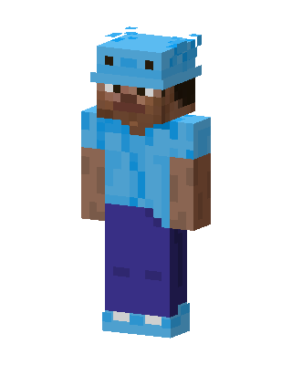 Blue Shark Hoodie skin, 3D preview