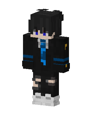 Blue Tie Boy Minecraft anime skin