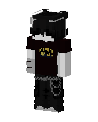 Black Gamer Boy skin, 3D preview