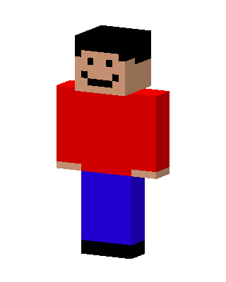 Smiling Red Shirt skin, 3D preview