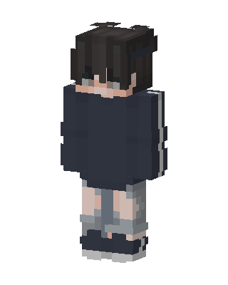 Navy Hoodie Boy skin, 3D preview