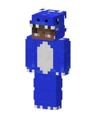 Blue Dino Onesie Minecraft skin