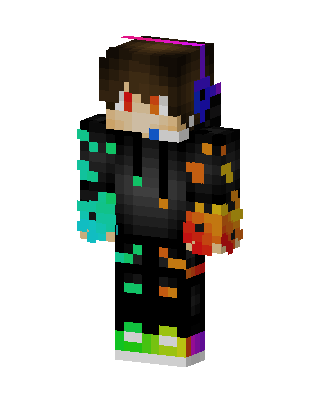 Black Gamer Boy skin, 3D preview