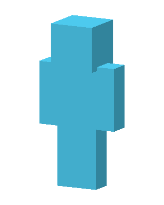 Plain Cyan skin, 3D preview