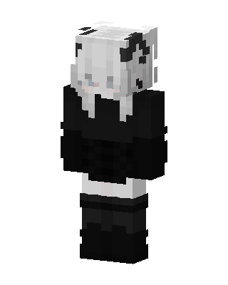 Cow Print Maid skin, 3D preview