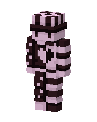 Candy Striped Jester skin, 3D preview