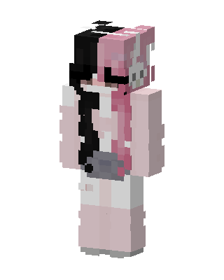 Pink Split Girl skin, 3D preview