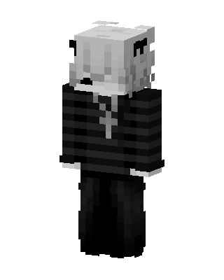 Black Goth skin, 3D preview