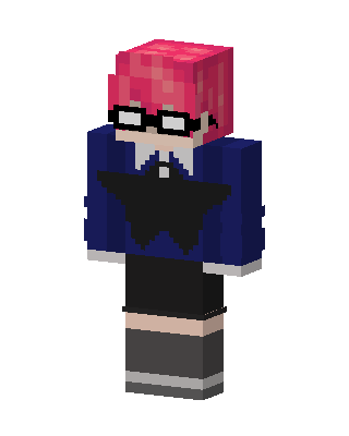 Blue Hero Girl skin, 3D preview