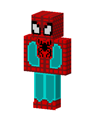 Spider-Man Teal Minecraft skin
