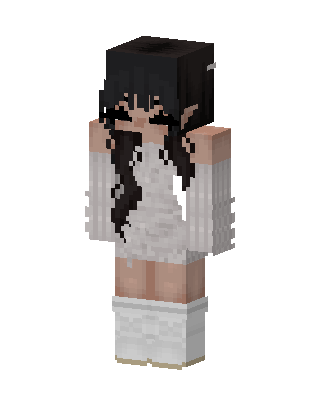 White Player Girl skin, 3D preview