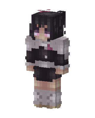Gray Hoodie Girl Minecraft skin
