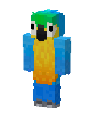 Macaw Parrot skin, 3D preview