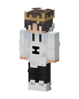 Crowned Hoodie Boy skin, 3D preview