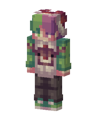 Green Player Girl skin, 3D preview