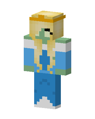 Blue Hero Girl skin, 3D preview