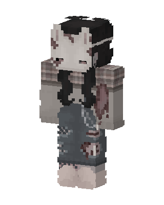 Gray Animal Girl Minecraft skin