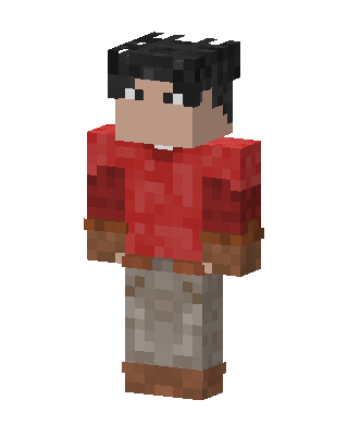 Red Jacket Boy skin, 3D preview
