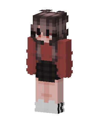 Red Player Girl skin, 3D preview