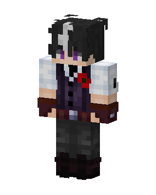 Gothic Vest Boy skin, 3D preview