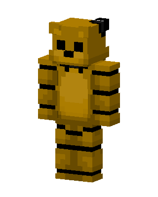 Golden Freddy skin, 3D preview