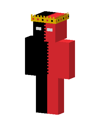 Ranboo Red Crown skin, 3D preview