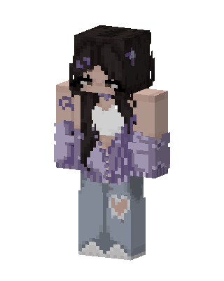 Purple Anime Girl Minecraft skin