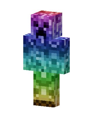 Rainbow Creeper Minecraft skin